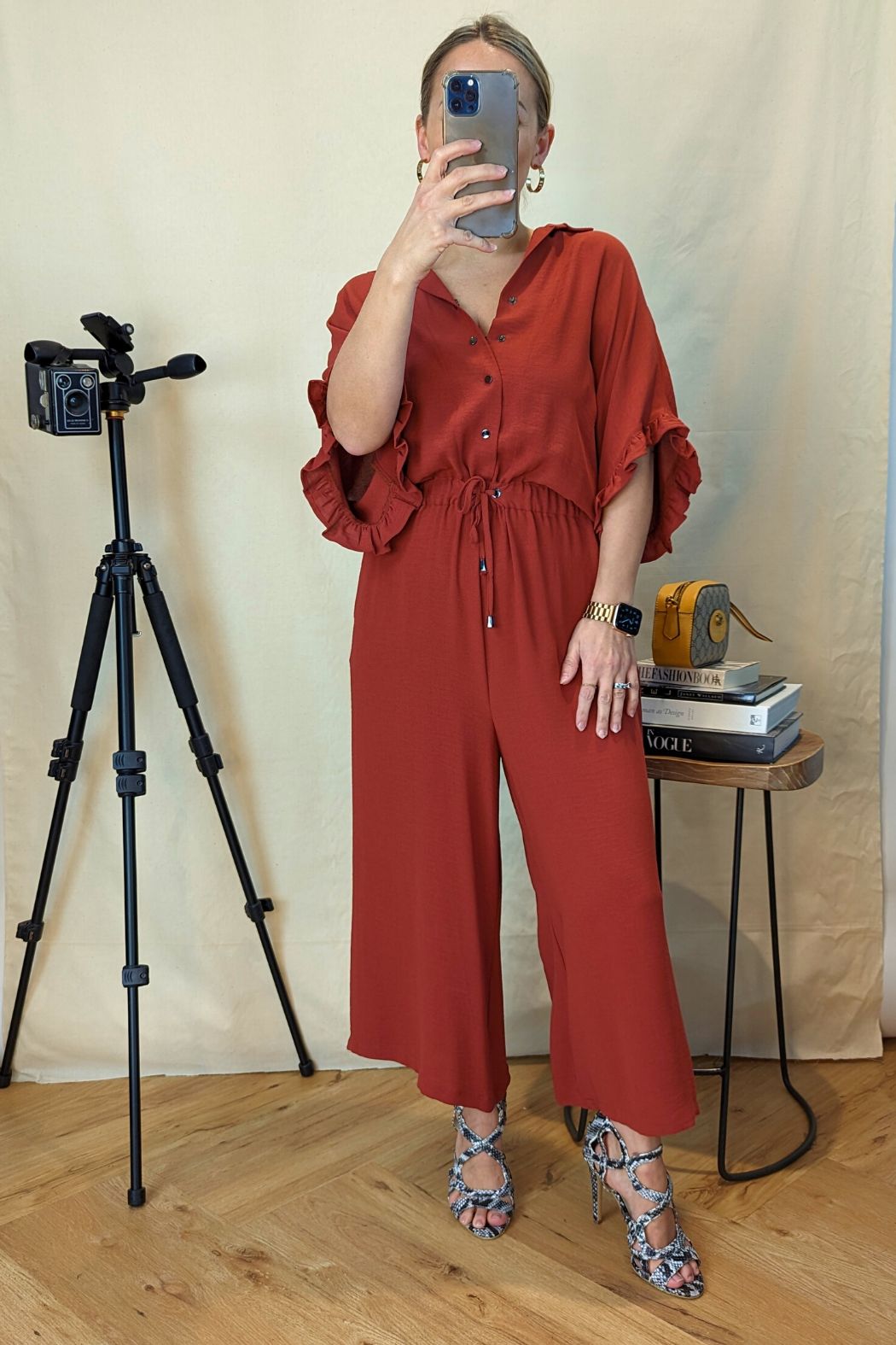 Rust Wildwest Jumpsuit - Final Sale