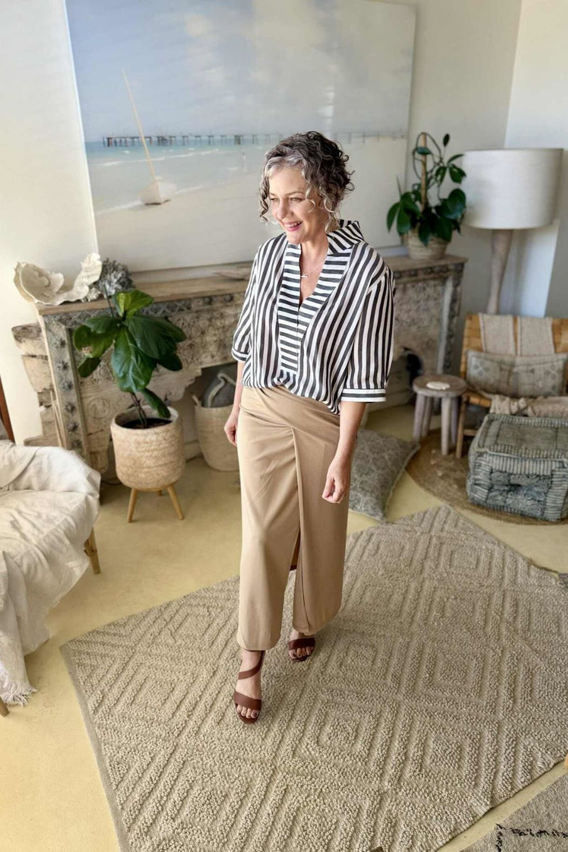 Charcoal Stripe Milan Blogger Shirt