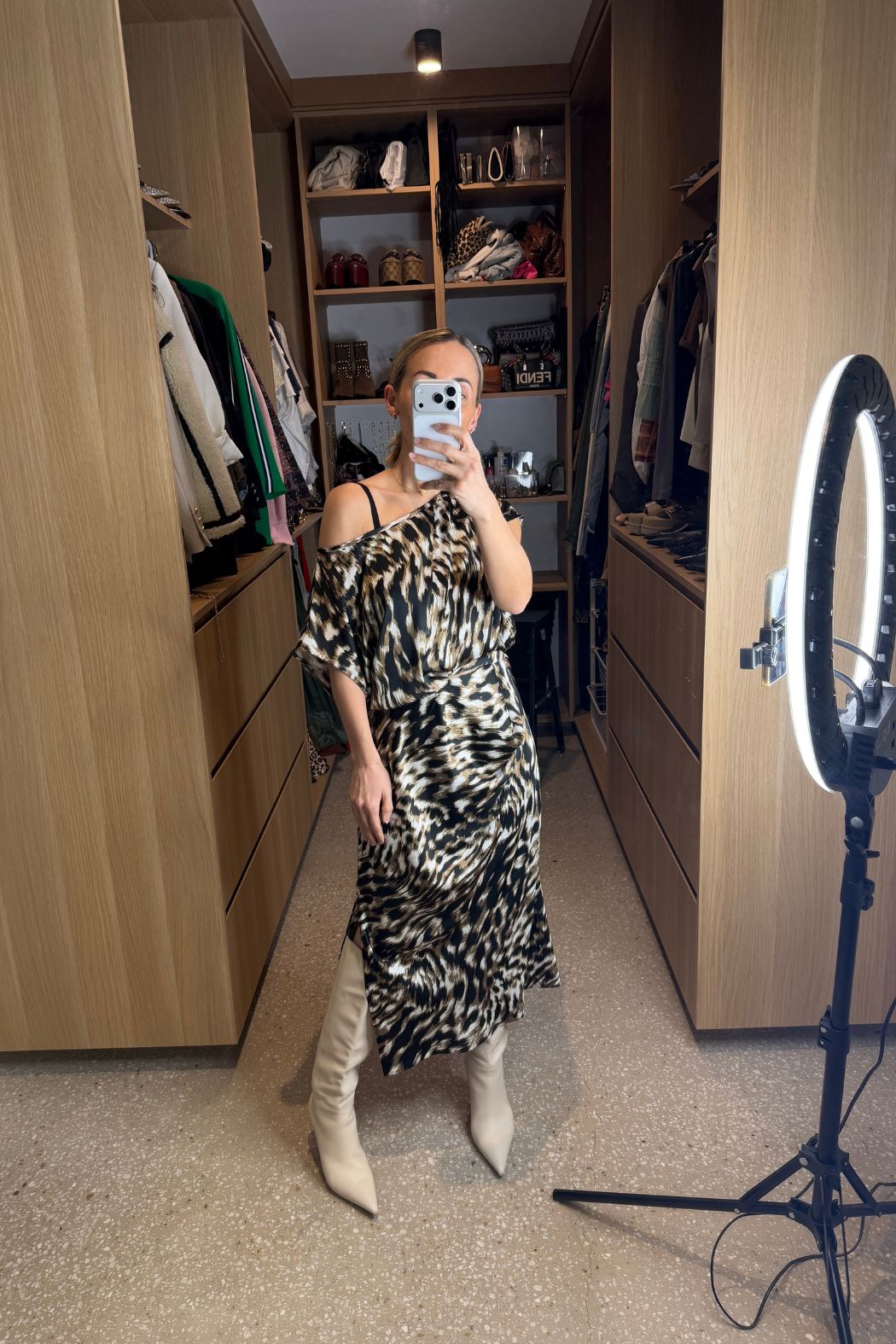 Black Animal Silky Harlow Dress Black Animal