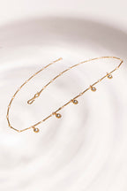 Gold Plated Chain Rhinestone Necklace S