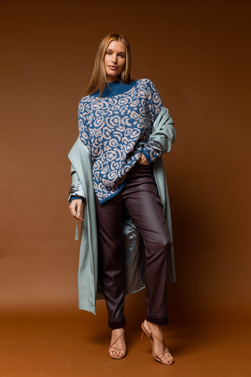 Navy / Pink Rose Jumper - FINAL SALE