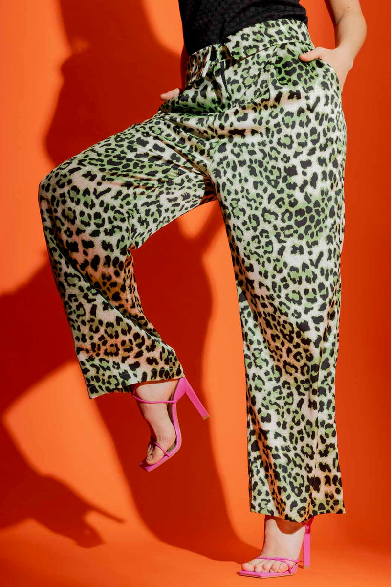 Green Animal Paperbag Pant