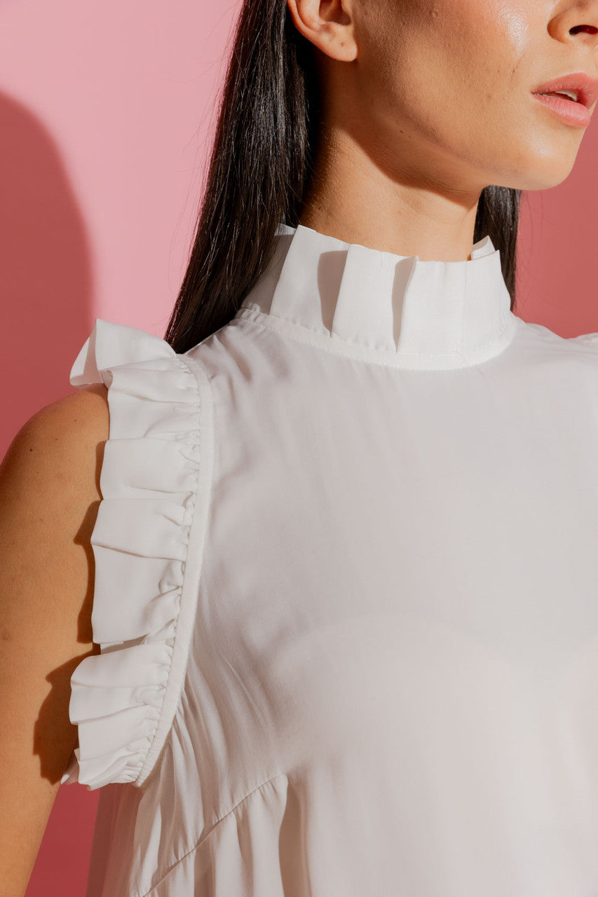 Ivory Ruffle Cami