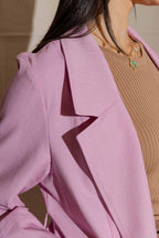 Pink/Coffee Euro Splice Trench
