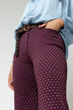 Dark Pink Star Mia Wide Pant - Final Sale
