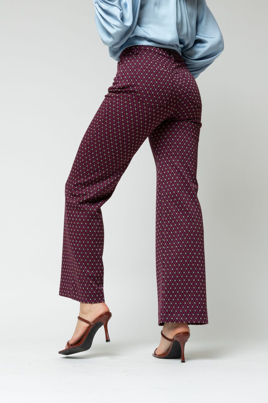Dark Pink Star Mia Wide Pant - Final Sale
