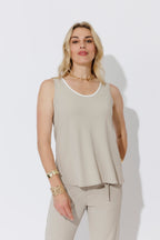 Beige/White Luxury Bias Cami