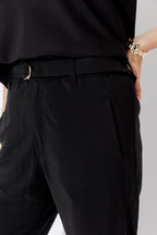 Black Luxury Paperbag Pant