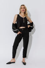 Black/White Luxury Bias Cami