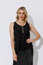 Black Luxury Bias Cami