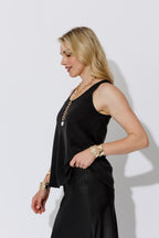 Black Luxury Bias Cami