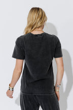 Charcoal Washed Cotton Emblem T-Shirt