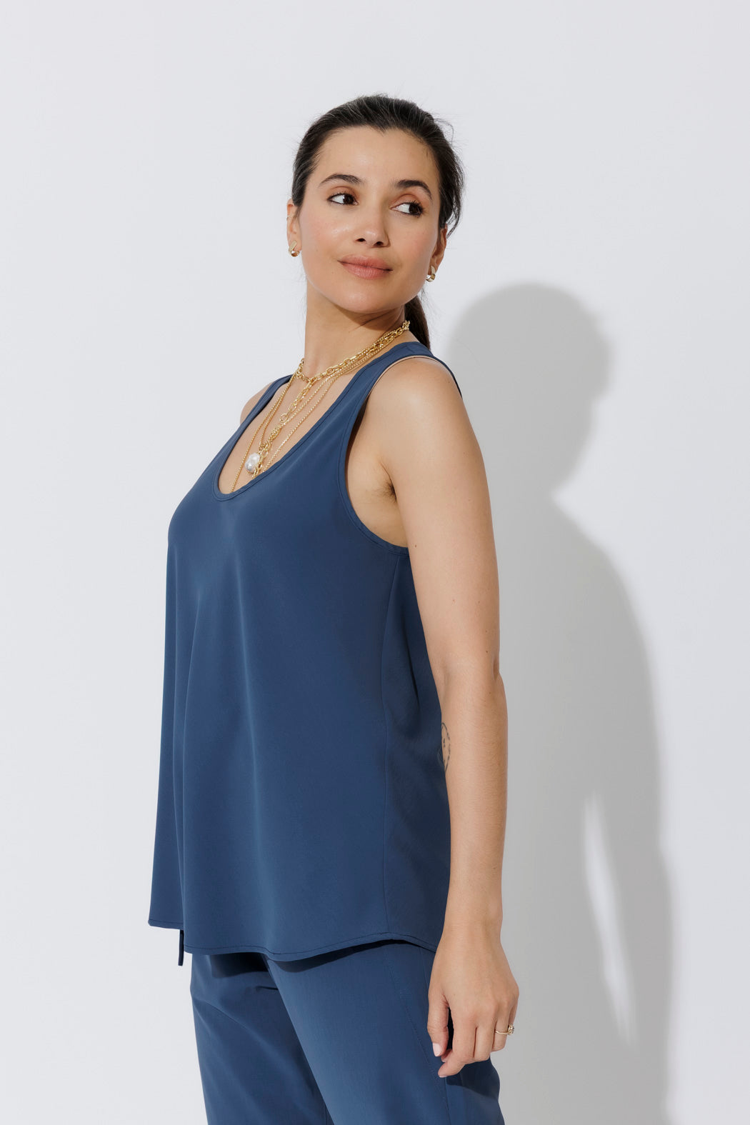 Teal Luxury Bias Cami