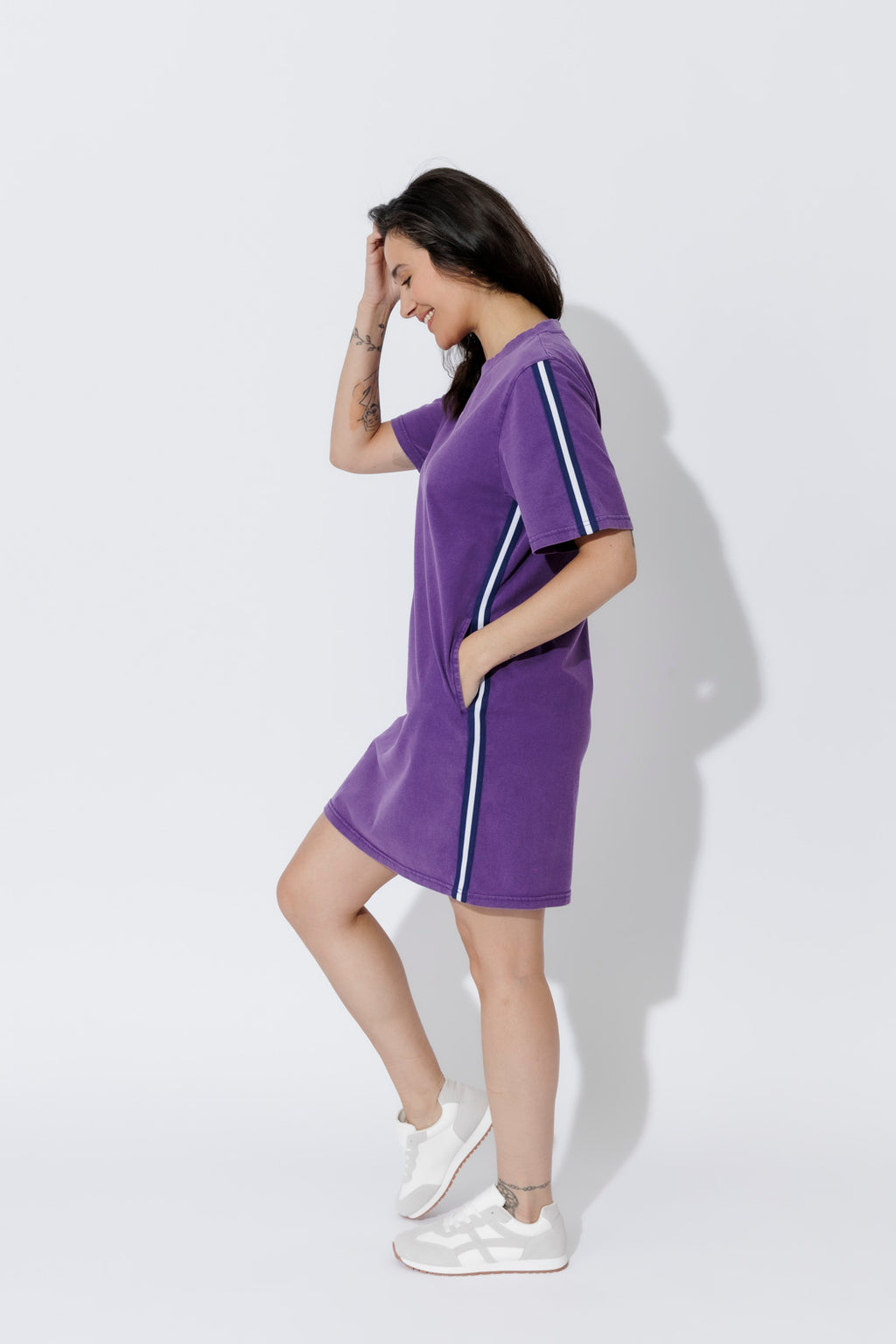 Purple Washed Mini Sport Dress