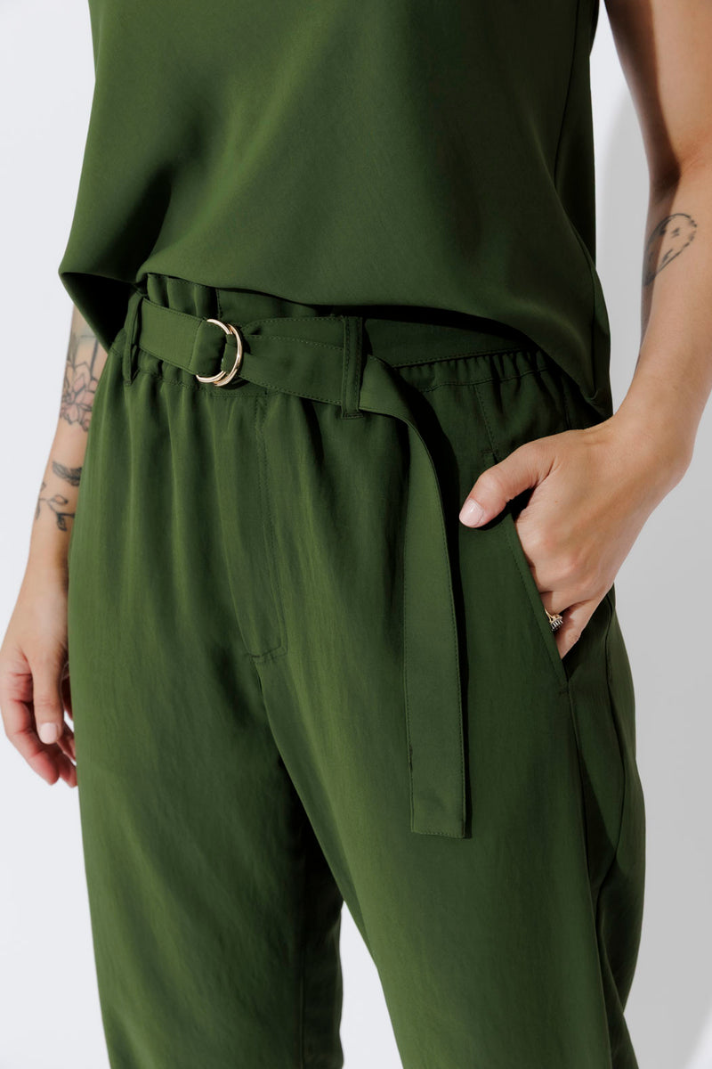Forest Luxury Paperbag Pant