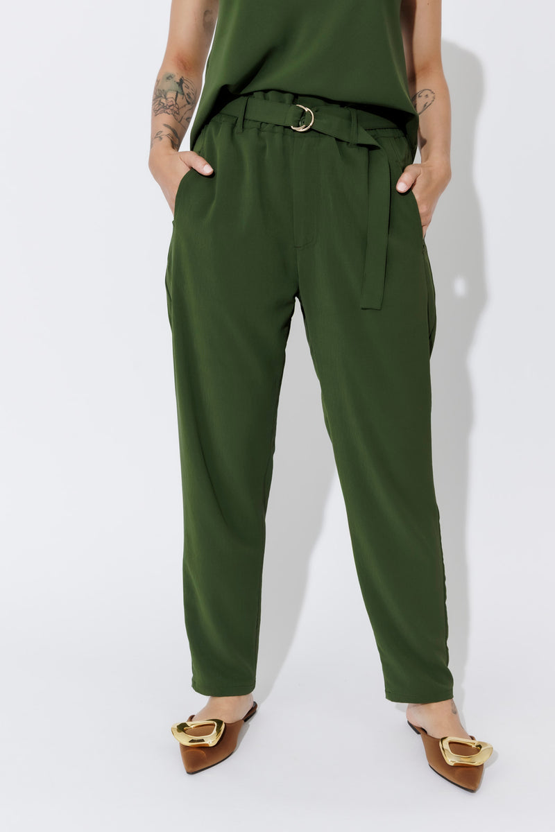 Forest Luxury Paperbag Pant