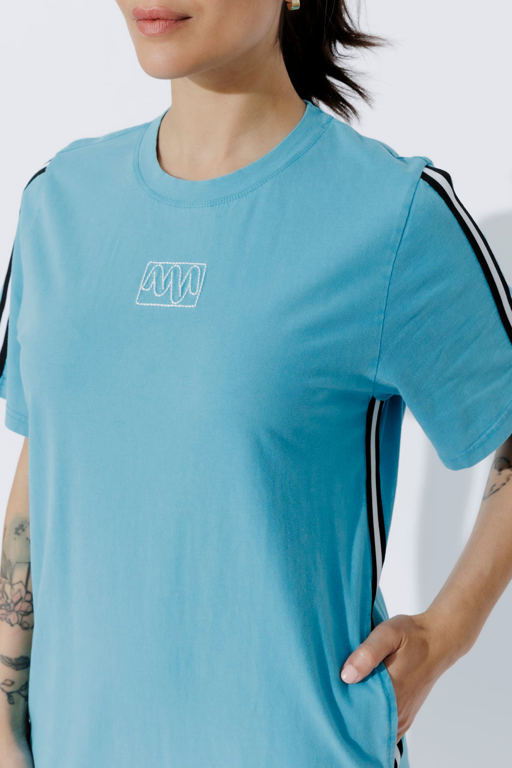 Aqua Washed Cotton Sport Dress