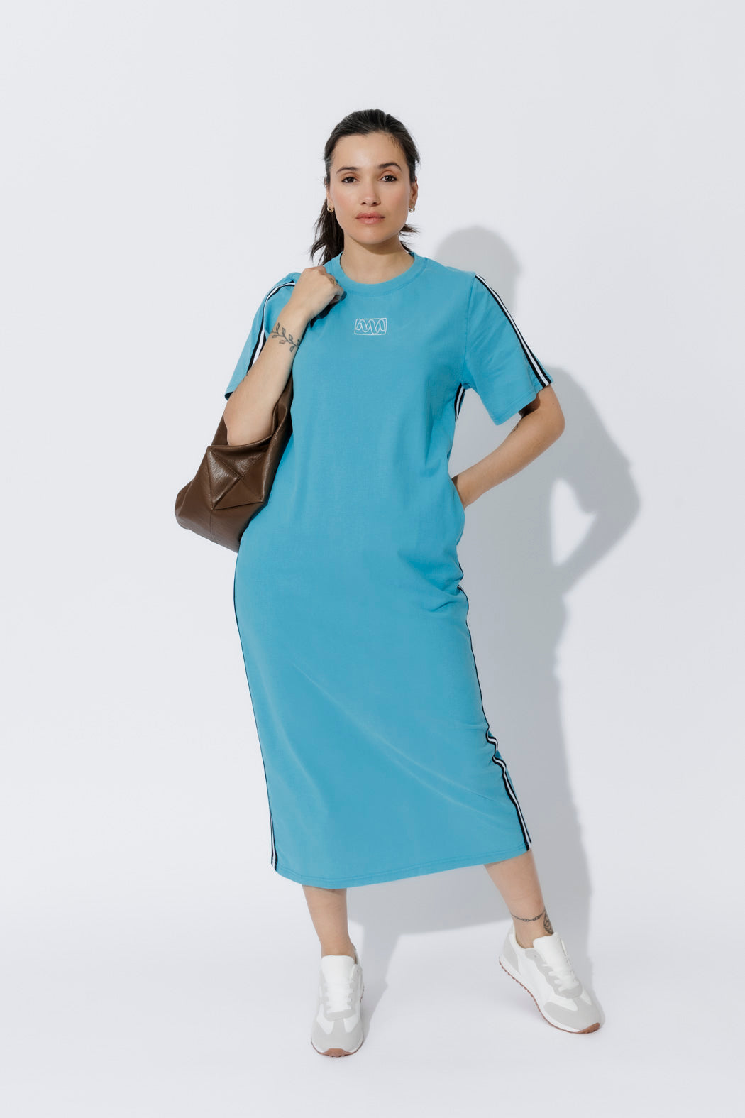 Aqua Washed Cotton Sport Dress