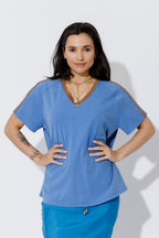 Cornflower Washed Cotton League T-Shirt