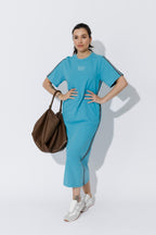 Aqua Washed Cotton Sport Dress