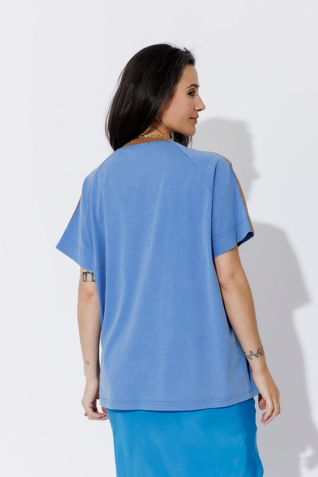 Cornflower Washed Cotton League T-Shirt