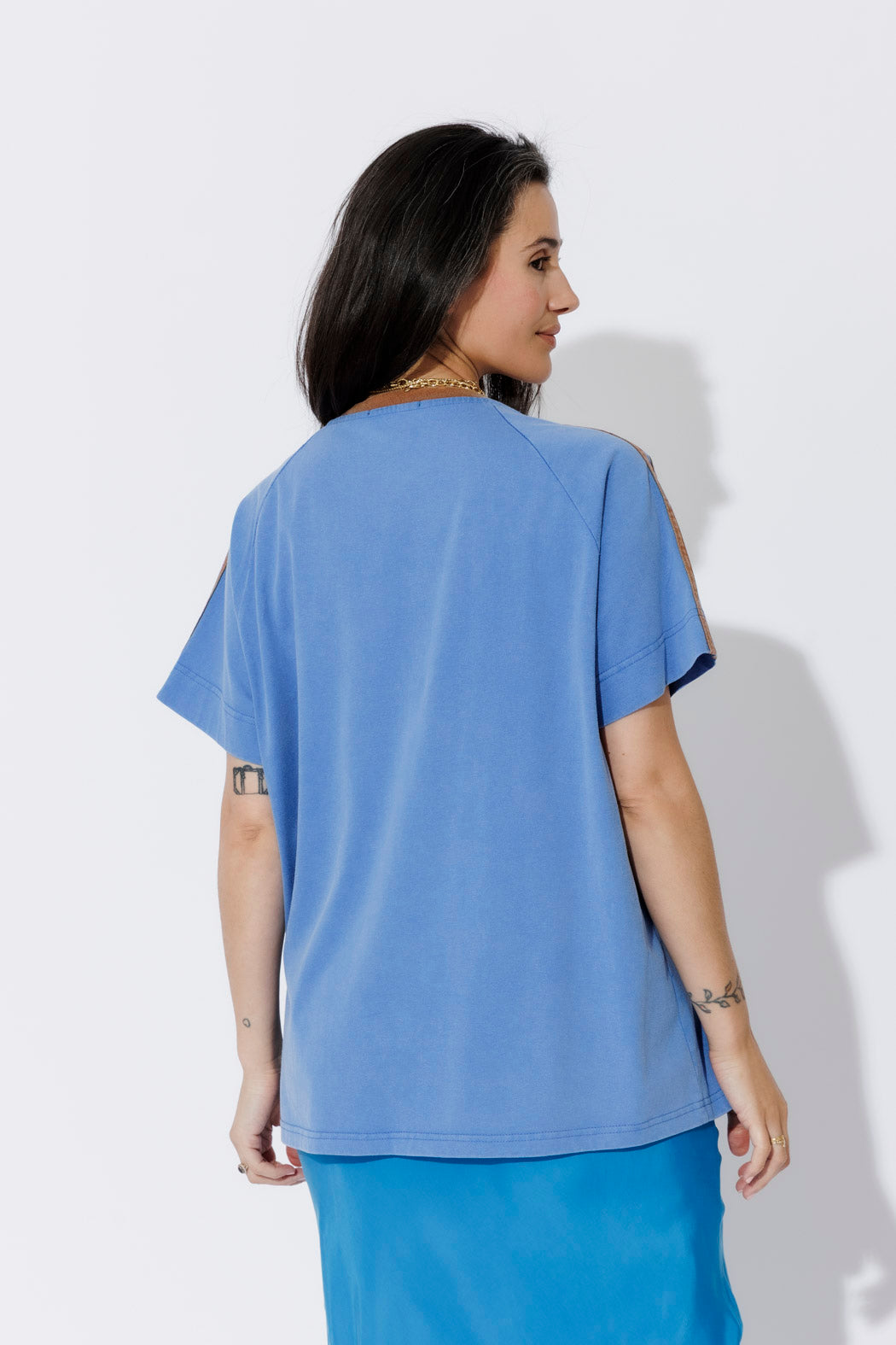 Cornflower Washed Cotton League T-Shirt