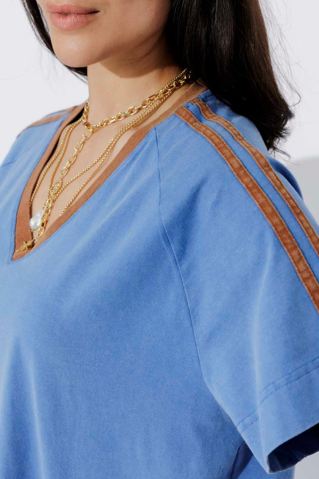 Cornflower Washed Cotton League T-Shirt