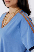 Cornflower Washed Cotton League T-Shirt