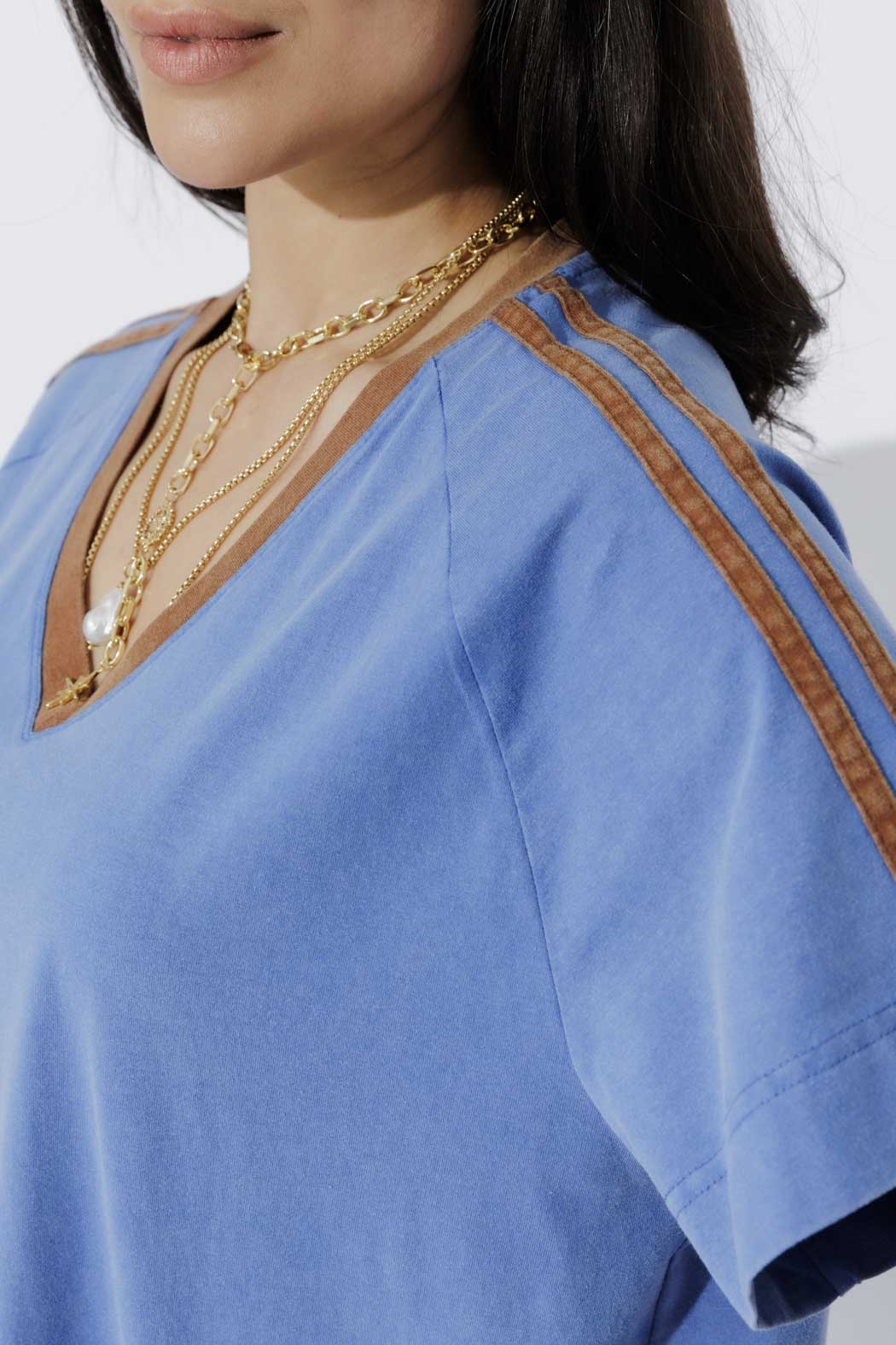 Cornflower Washed Cotton League T-Shirt