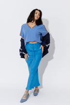 Cornflower Washed Cotton League T-Shirt