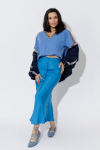 Cornflower Washed Cotton League T-Shirt