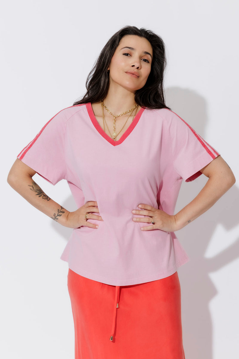 Pink Washed Cotton League T-Shirt