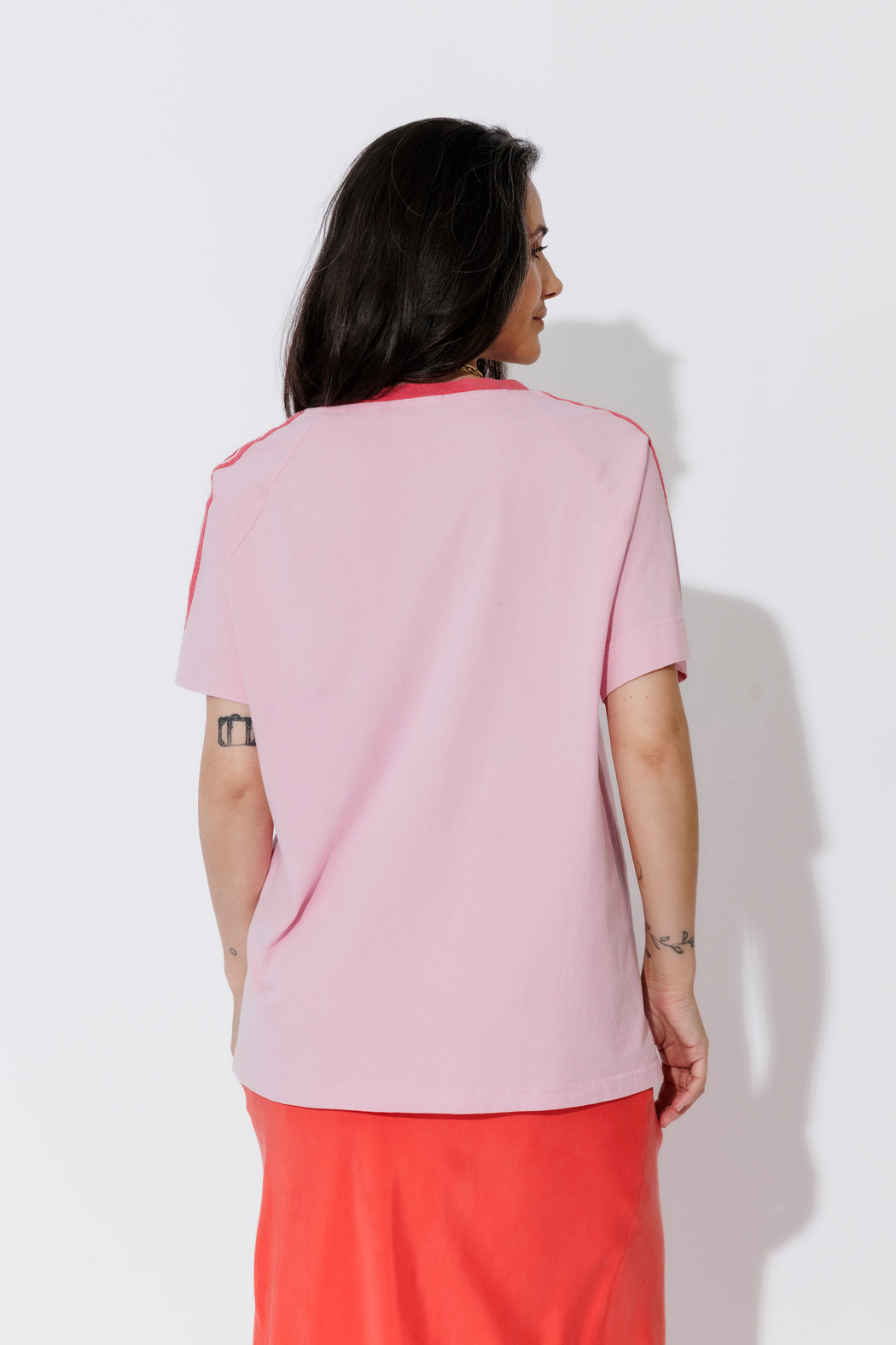 Pink Washed Cotton League T-Shirt