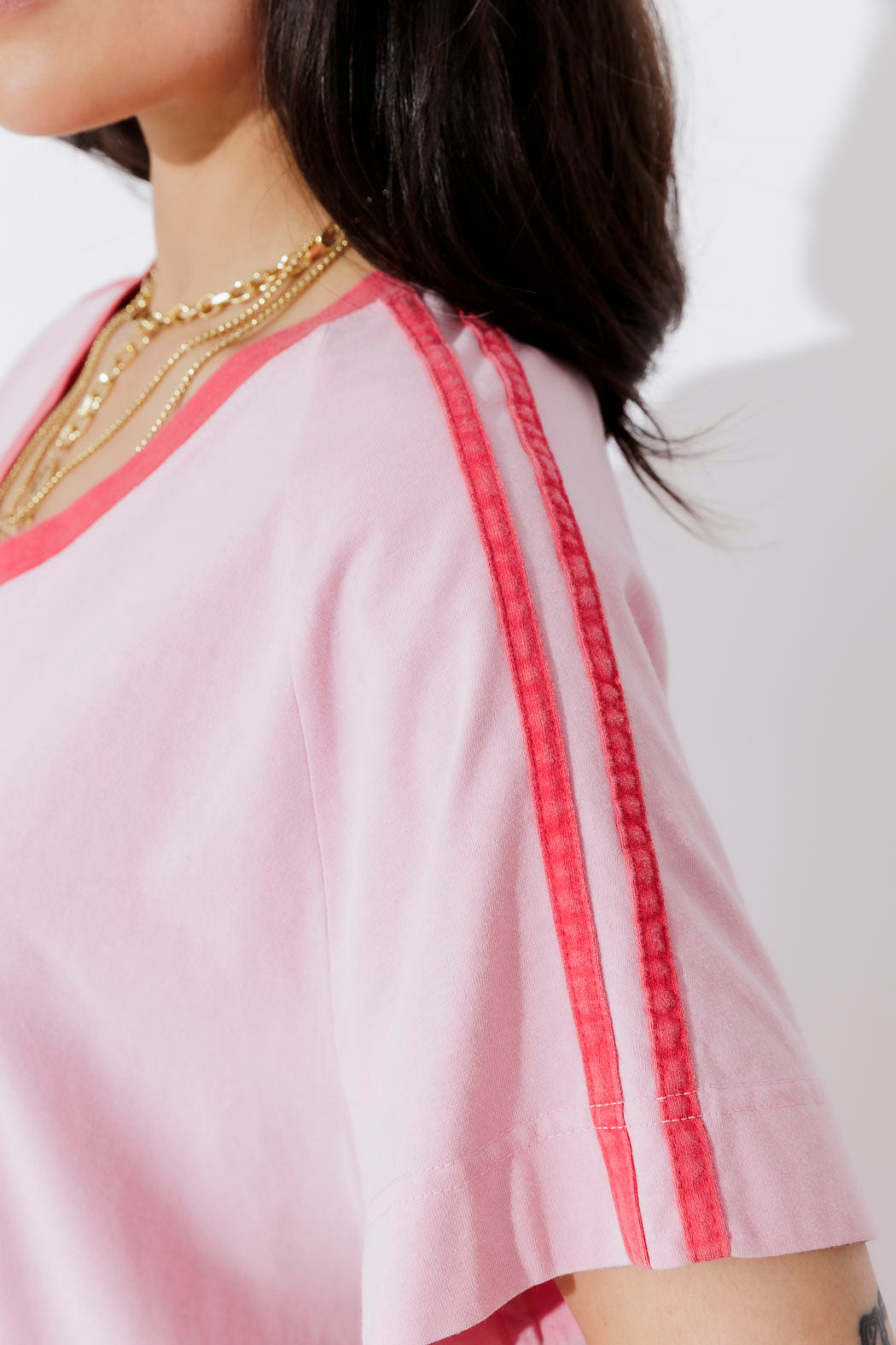 Pink Washed Cotton League T-Shirt