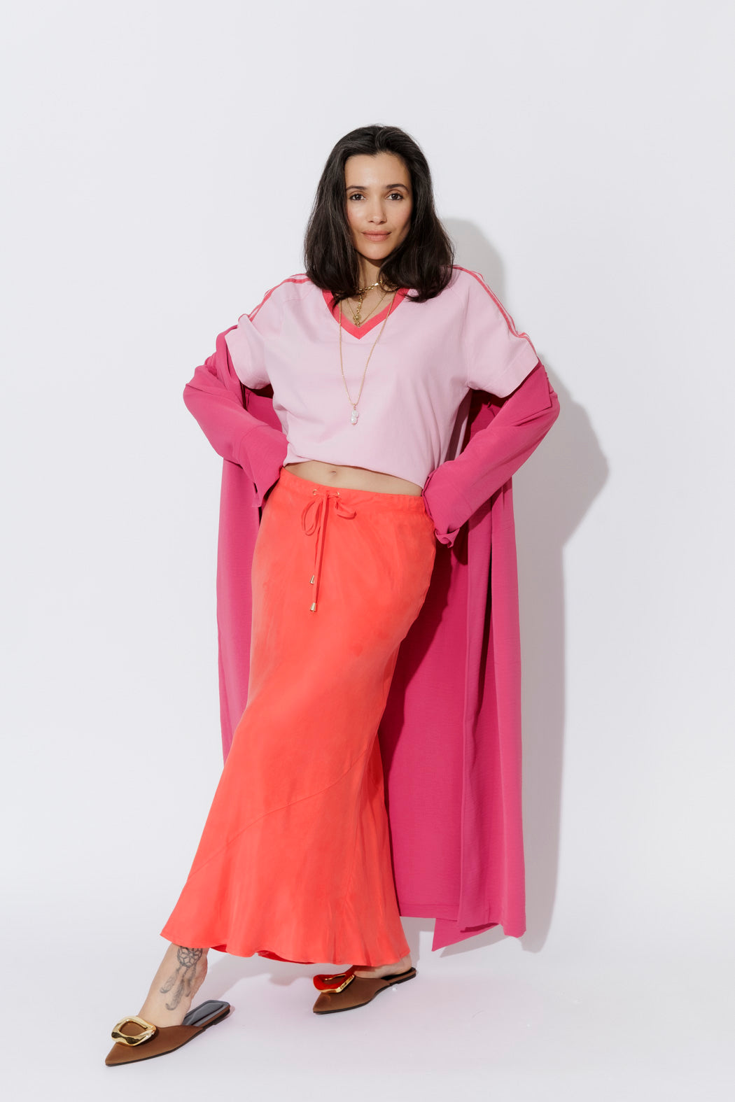 Pink Washed Cotton League T-Shirt