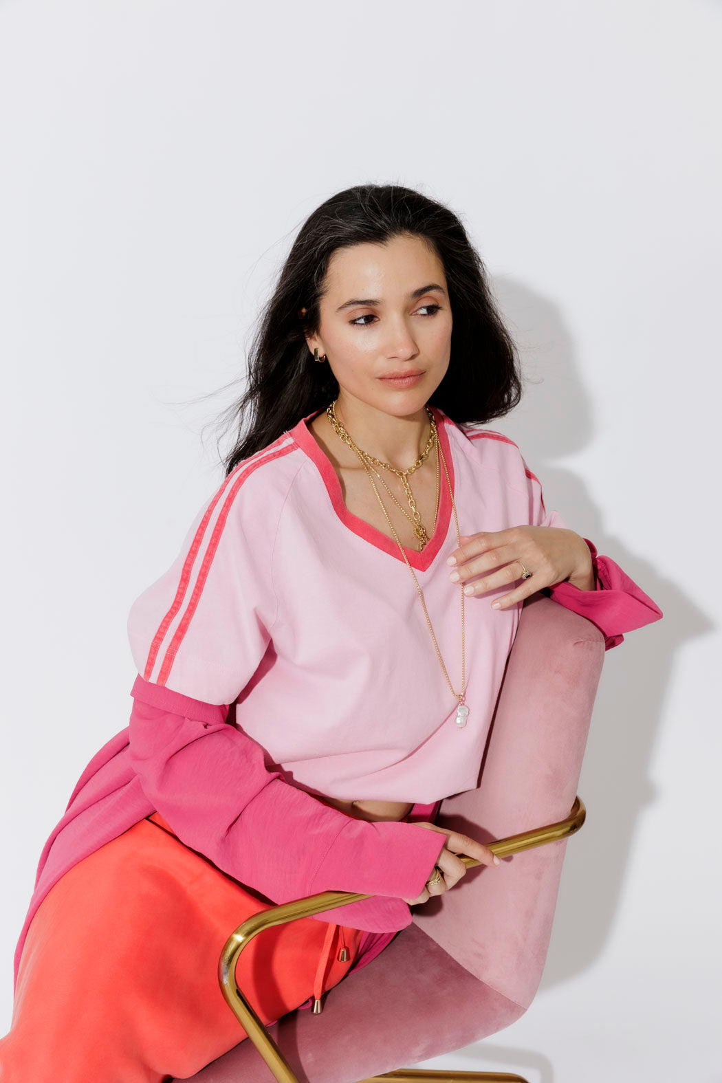 Pink Washed Cotton League T-Shirt