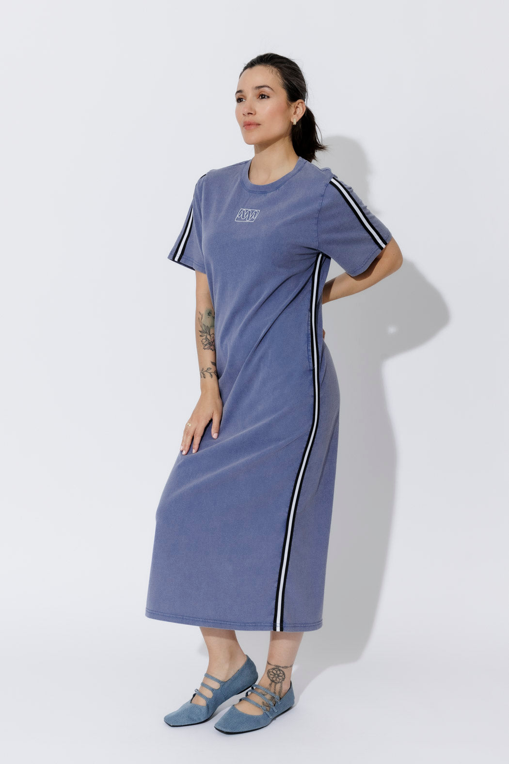 Indigo Washed Cotton Sport Dress