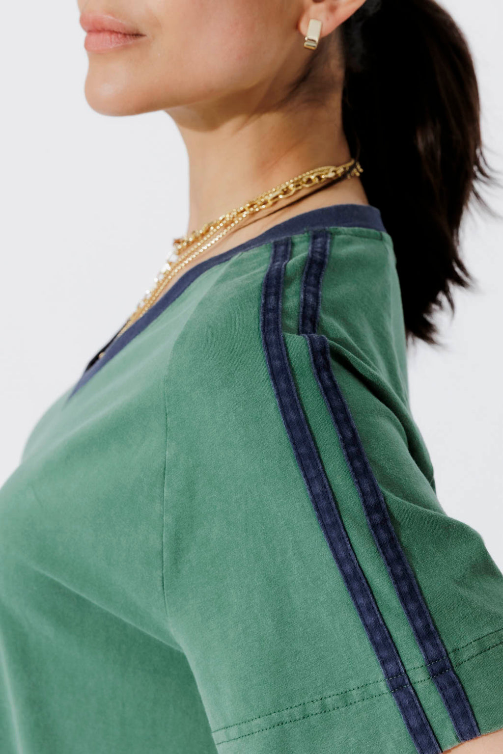 Green Washed Cotton League T-Shirt