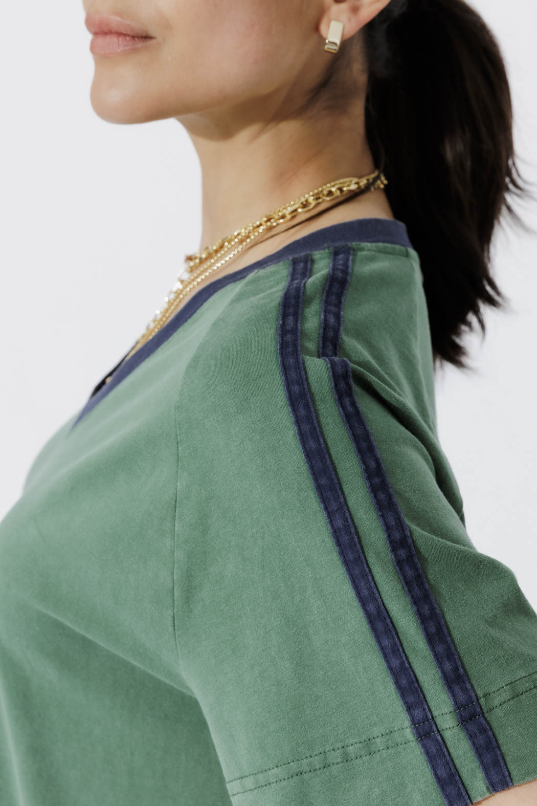 Green Washed Cotton League T-Shirt