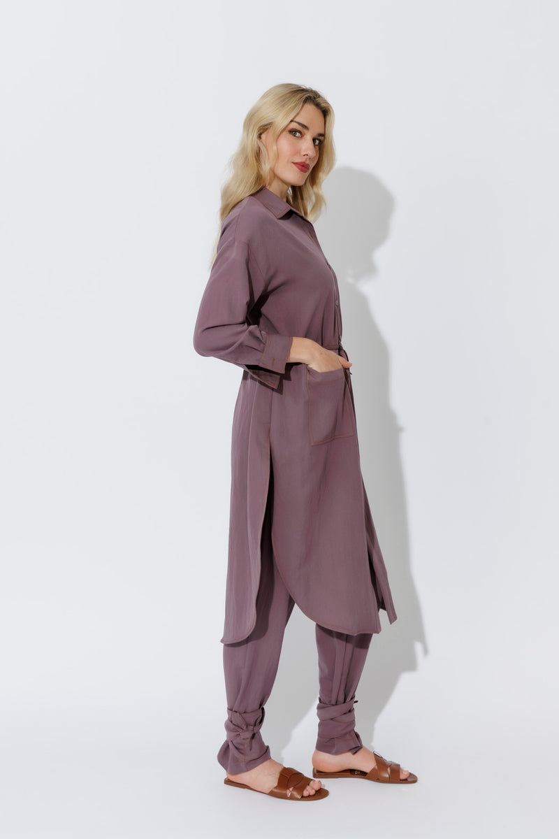 Plum Cargo Overshirt