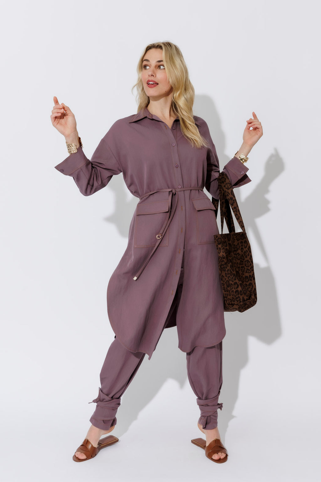 Plum Cargo Overshirt