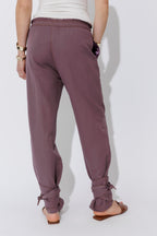 Plum Tie Hem Pant