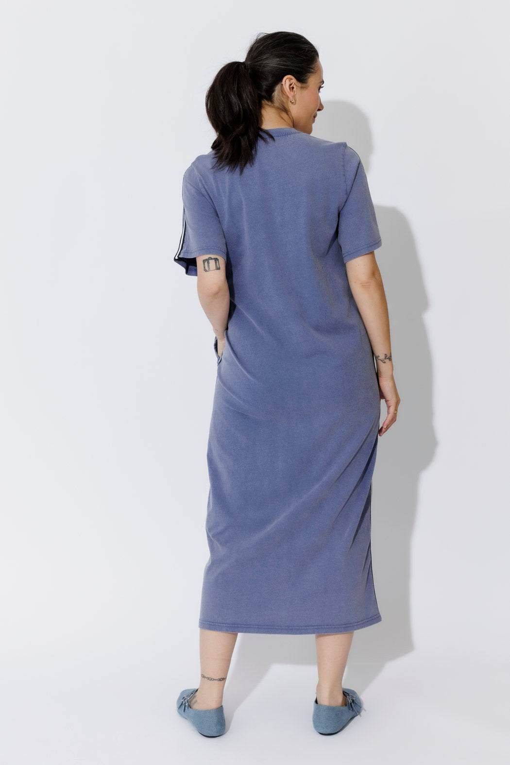 Indigo Washed Cotton Sport Dress