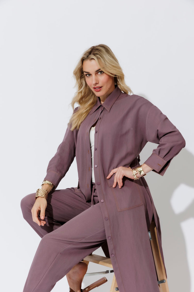 Plum Cargo Overshirt