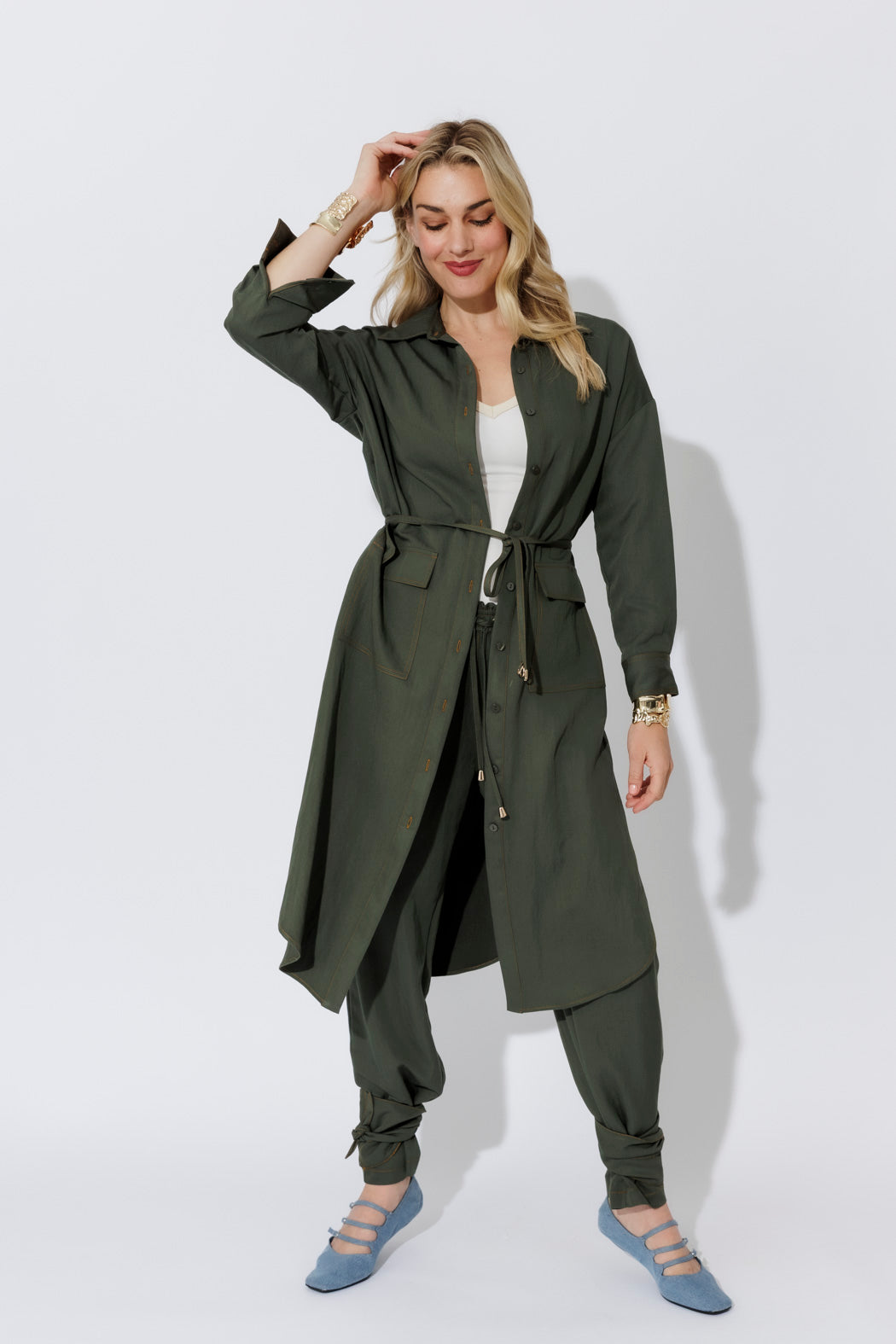 Khaki Cargo Overshirt