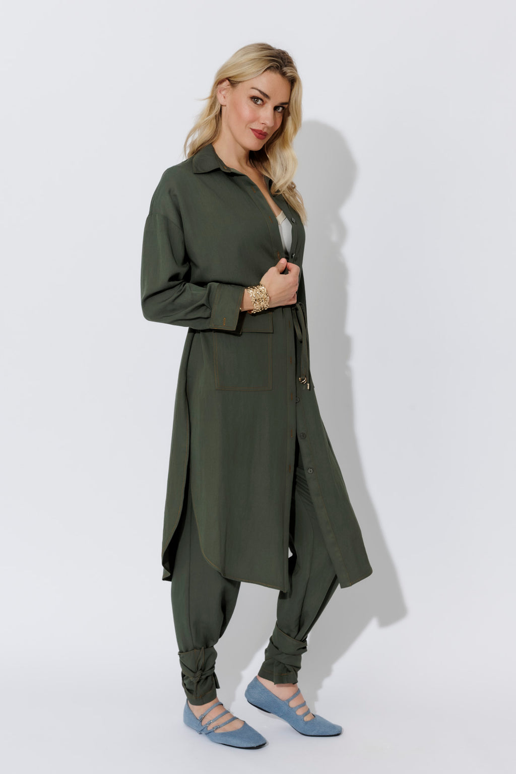 Khaki Cargo Overshirt