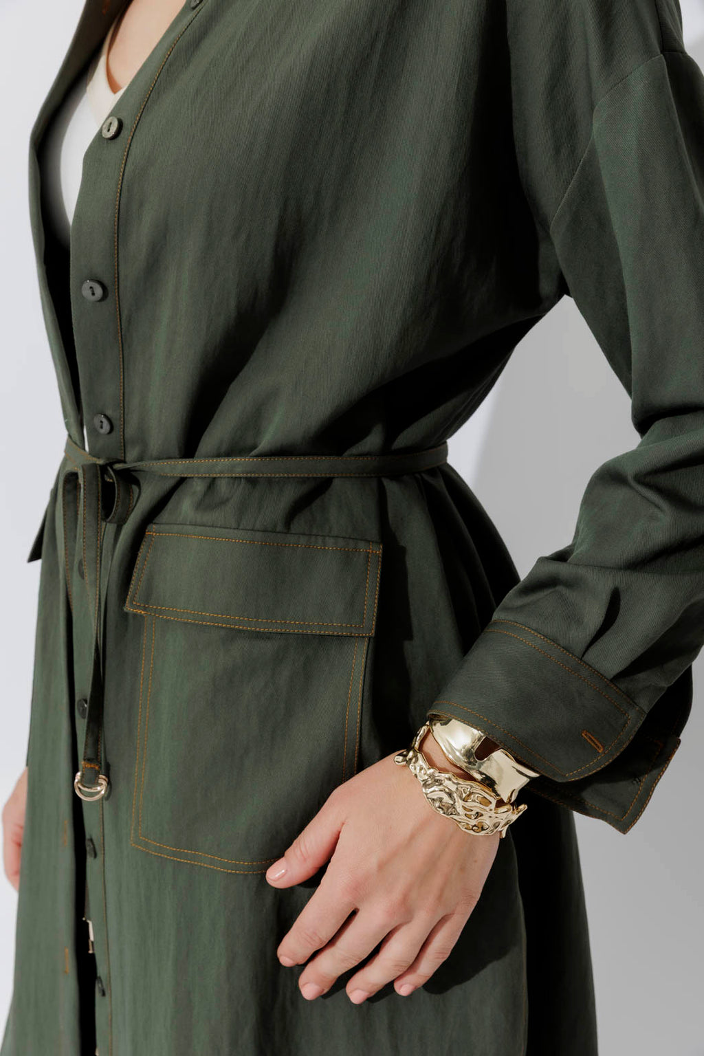 Khaki Cargo Overshirt