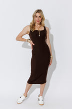 Chocolate Tencel Tennis Dress