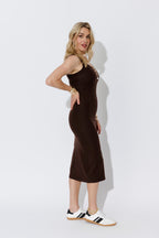 Chocolate Tencel Tennis Dress