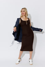 Chocolate Tencel Tennis Dress